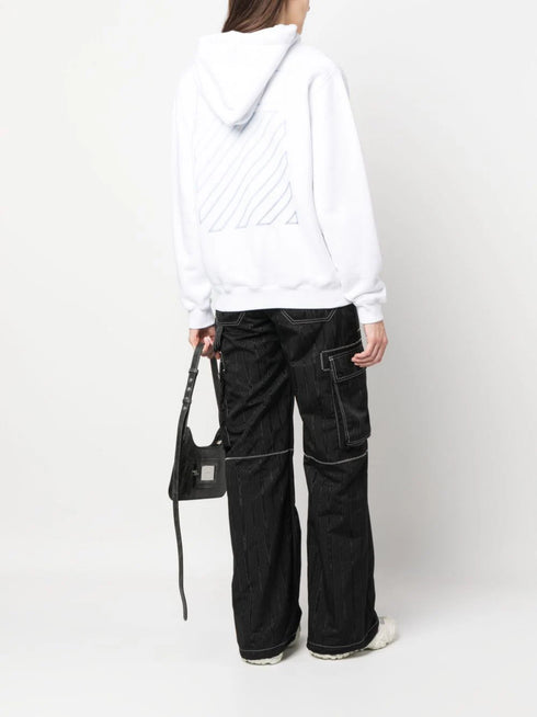Diag Stripe-print cotton hoodie